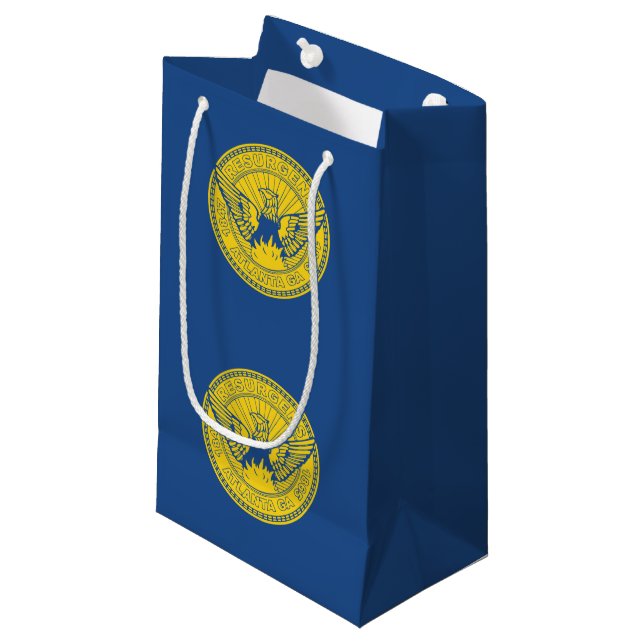 Flagge von Atlanta, Georgia Kleine Geschenktasche Kleine Geschenktüte (Vorderseite Schrägansicht)