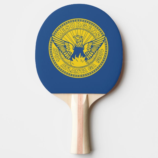 Flagge von Atlanta, Georgia Ping Pong Paddle Tischtennis Schläger (Vorderseite)