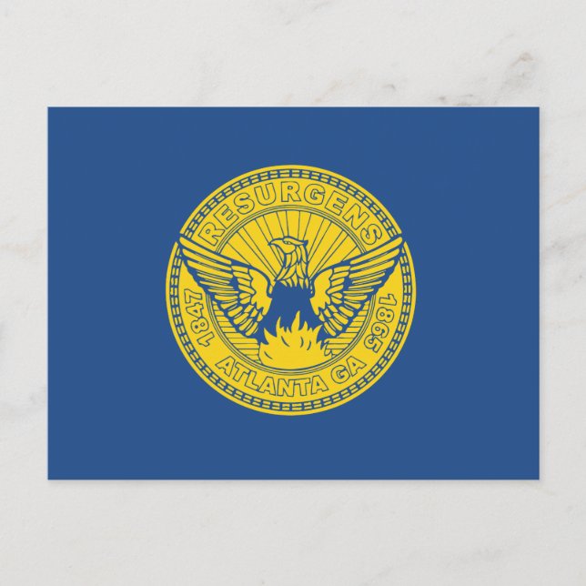 Flagge von Atlanta, Georgia Postkarte (Vorderseite)