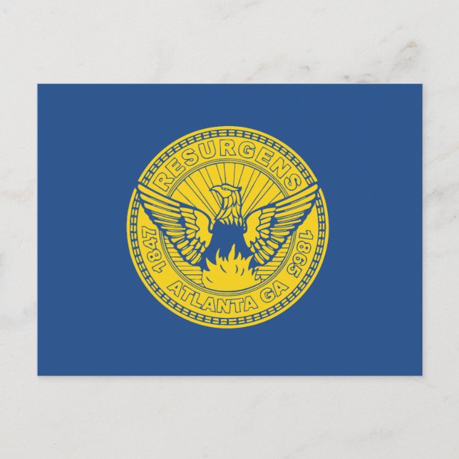 Flagge von Atlanta, Georgia Postkarte (Vorderseite)