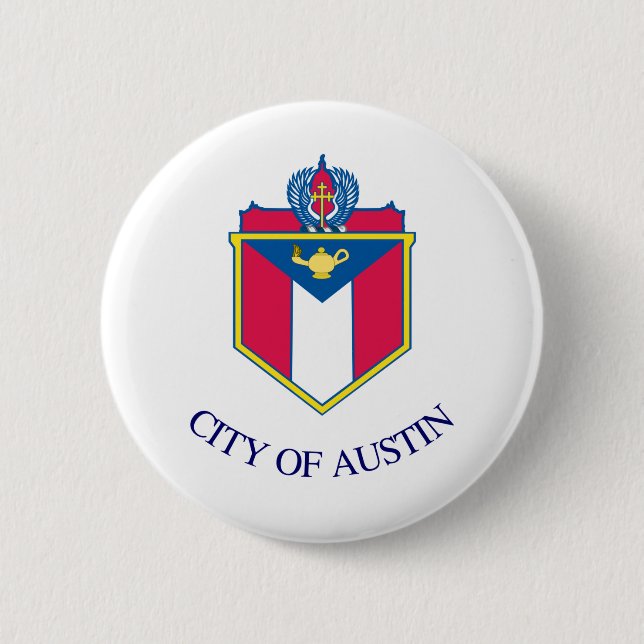 Flagge von Austin, Texas Button (Vorderseite)