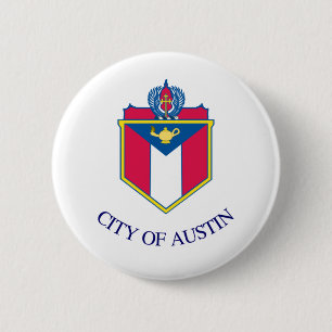 Flagge von Austin, Texas Button