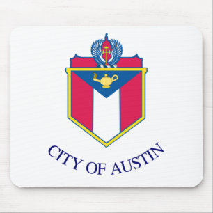 Flagge von Austin, Texas Mousepad