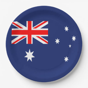 Flagge von Australien Pappteller