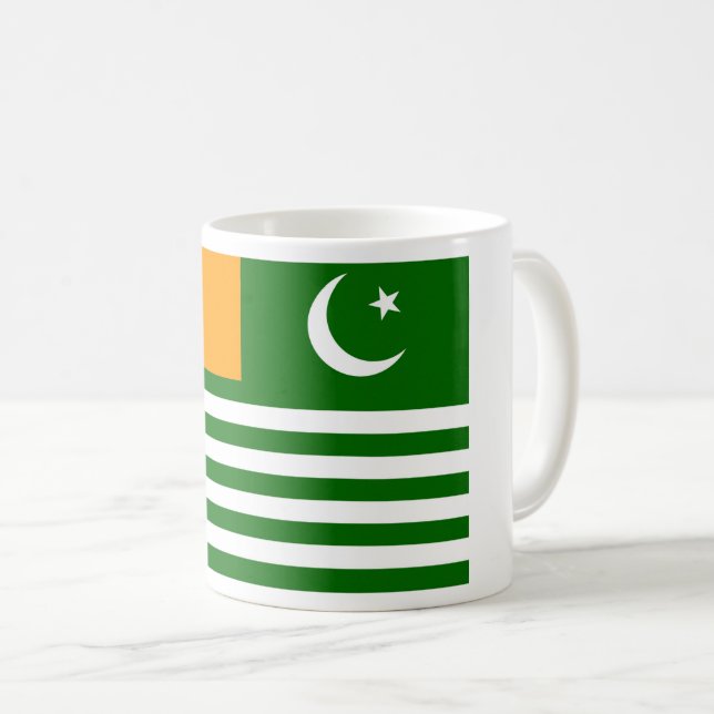 Flagge von Azad Kaschmir Kaffeetasse (VorderseiteRechts)