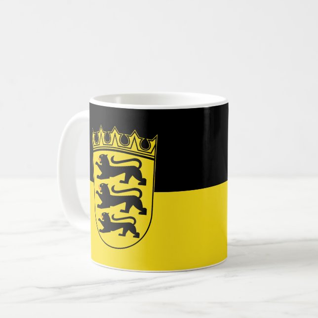 Flagge von Baden-Württemberg Kaffeetasse (Vorderseite Links)