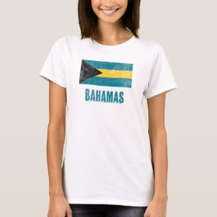 Flagge von Bahamas "Grunge" aussehen. T-Shirt