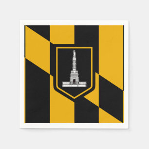 Flagge von Baltimore, Maryland Serviette
