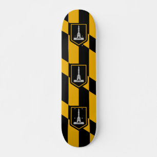 Flagge von Baltimore, Maryland Skateboard