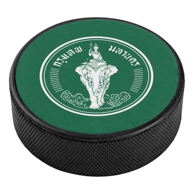 Flagge von Bangkok, Thailand Hockey Puck (3/4)