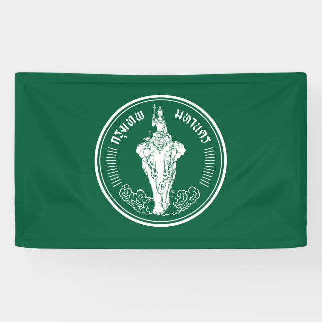 Flagge von Bangkok (thailändische Hauptstadt City) Banner (Horizontal)