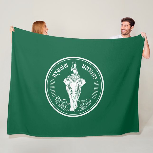Flagge von Bangkok (thailändische Hauptstadt City) Fleecedecke (Beispiel)