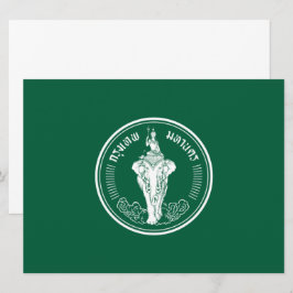 Flagge von Bangkok (thailändische Hauptstadt City) Karte