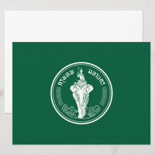 Flagge von Bangkok (thailändische Hauptstadt City) Karte