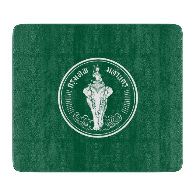 Flagge von Bangkok (thailändische Hauptstadt City) Schneidebrett (Vorderseite)