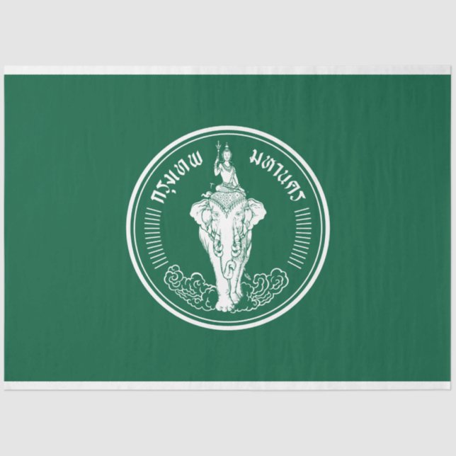 Flagge von Bangkok (thailändische Hauptstadt City) Seidenpapier (Vorderseite)