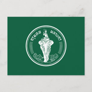 Flagge von Bangkok, thailändische Postkarte