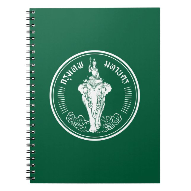 Flagge von Bangkok, thailändisches Notebook Notizblock (Vorderseite)