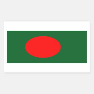 Flagge von Bangladesch Rechteckiger Aufkleber
