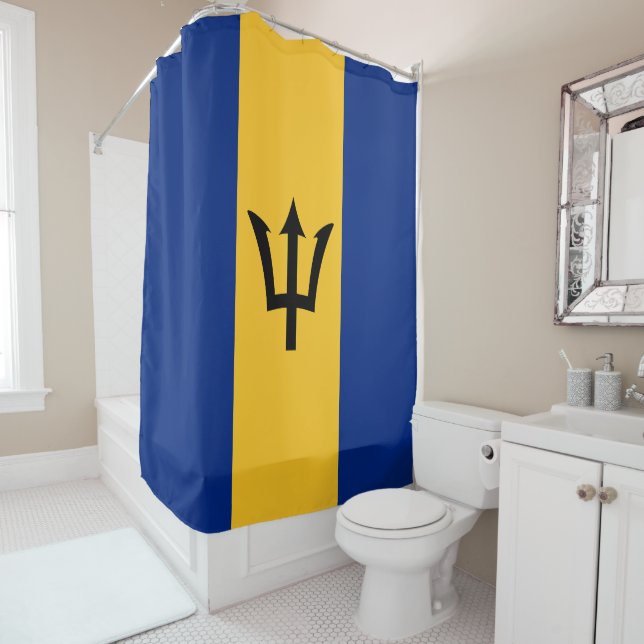 Flagge von Barbados Duschvorhang (Beispiel)