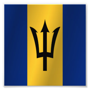 Flagge von Barbados Fotodruck