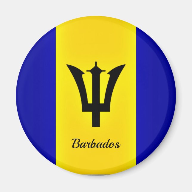 Flagge von Barbados Magnet (Vorne)