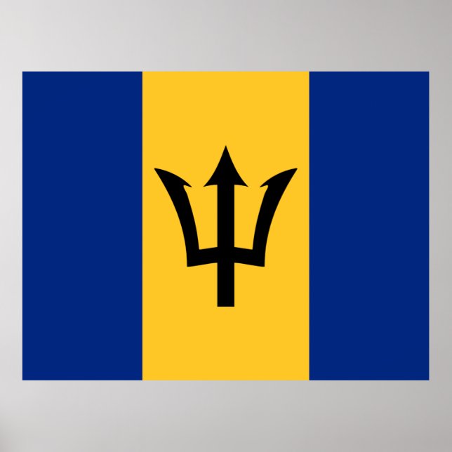 Flagge von Barbados Poster (Vorne)