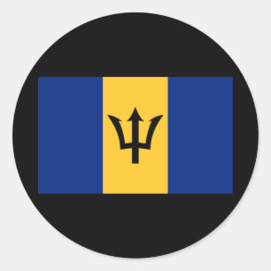 Flagge von Barbados Runder Aufkleber