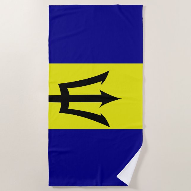 Flagge von Barbados Strandtuch (Vorderseite)