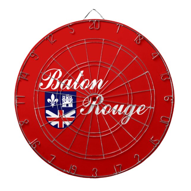 Flagge von Baton Rouge (Louisiana) Dartscheibe (vorne)