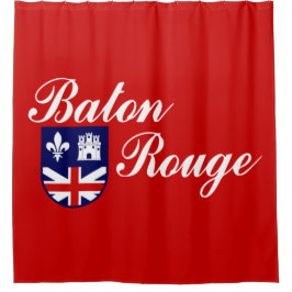 Flagge von Baton Rouge (Louisiana) Duschvorhang
