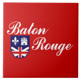 Flagge von Baton Rouge (Louisiana) Fliese