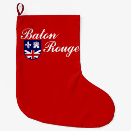 Flagge von Baton Rouge (Louisiana) Großer Weihnachtsstrumpf