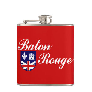 Flagge von Baton Rouge, Louisiana Hip Flask Flachmann