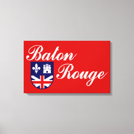 Flagge von Baton Rouge (Louisiana) Leinwanddruck