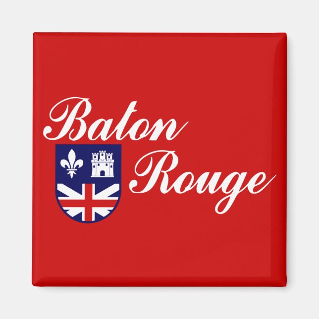 Flagge von Baton Rouge (Louisiana) Magnet (Vorne)