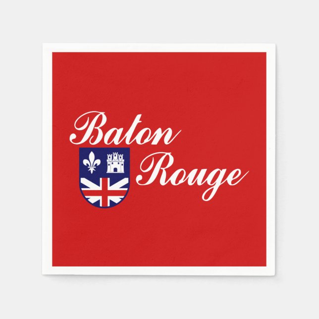 Flagge von Baton Rouge, Louisiana Napkins Serviette (Vorderseite)
