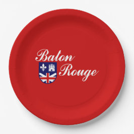 Flagge von Baton Rouge (Louisiana) Pappteller