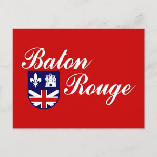 Flagge von Baton Rouge, Louisiana Postkarte