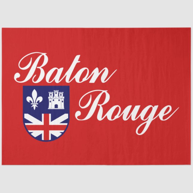 Flagge von Baton Rouge (Louisiana) Seidenpapier (Vorderseite)