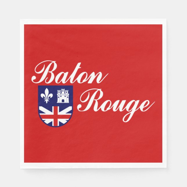 Flagge von Baton Rouge (Louisiana) Serviette (Vorderseite)