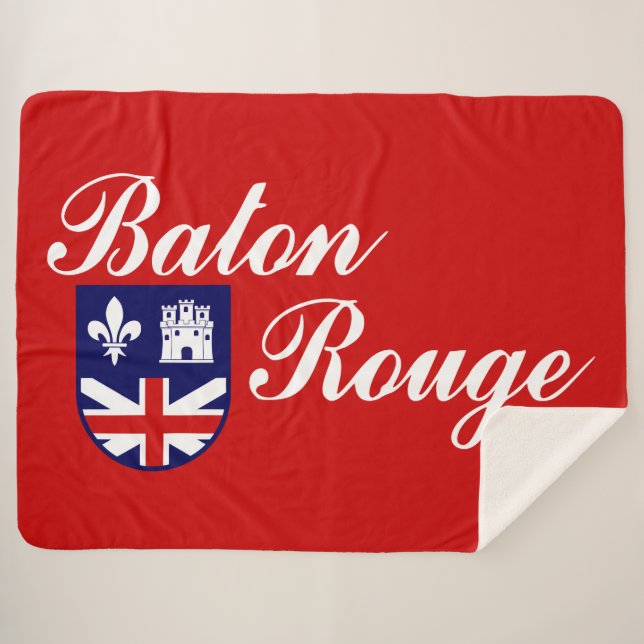 Flagge von Baton Rouge (Louisiana) Sherpadecke (Vorderseite (Horizontal))