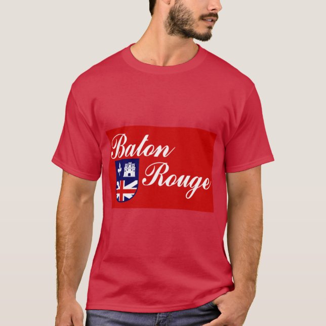 Flagge von Baton Rouge T-Shirt (Vorderseite)