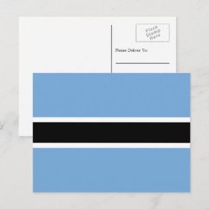 Flagge von Batswana, Flagge Botsuanas Postkarte