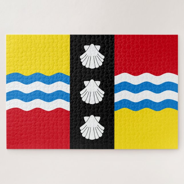 Flagge von Bedfordshire (Landkreis von England, Ve Puzzle (Horizontal)