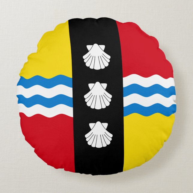 Flagge von Bedfordshire Round Kissen (Vorderseite)