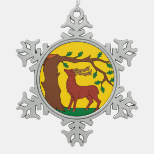 Flagge von Bedfordshire Schneeflocken Zinn-Ornament