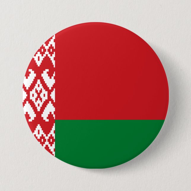 Flagge von Belarus Button (Vorderseite)