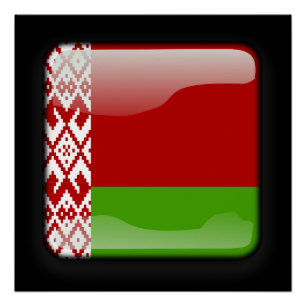 Flagge von Belarus Poster
