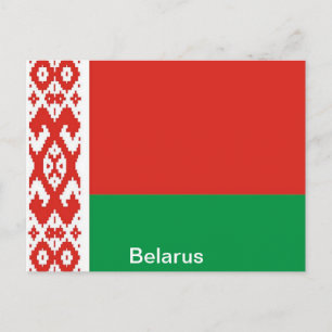 Flagge von Belarus Postkarte